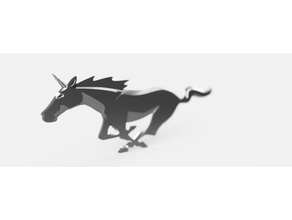 unicorno mustang guado 3d print model - Mito3D