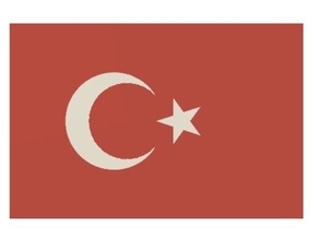 3d impression turc drapeau 3d print model - Mito3D