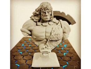 barbar klasik komik büst aksiyon sanat eseri Conan fantezi şekil heykel asker Warhammer savaşçı 3d print model - Mito3D