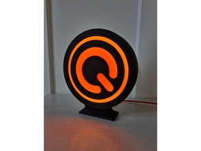 dance Logo Lampe harter Stil LED USB 3d print model - Mito3D