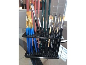 paint brush stand brushes holder 3d print model - Mito3D