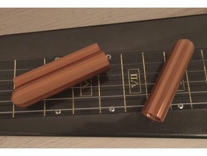 Ton Riegel Runde Stahl Gitarre Engpass Überlappungsstahl 3d print model - Mito3D