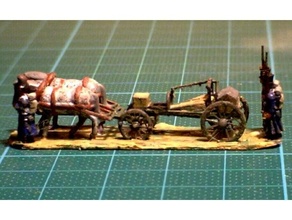 napoleonics - mobile forge 1zu160 28mm artillery french historical napoleonic soldier wargame wargaming wheeled vehicle 3d print model - Mito3D