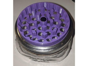 mason jar herb grinder 420 pot weed 3d print model - Mito3D