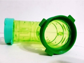 hamster trails lock connector tube 3d print model - Mito3D