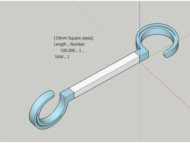 laundry hooks 3D print model - Mito3D