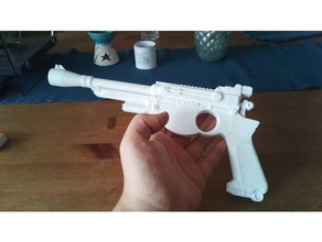 mandalorian blaster cut easy printing bounty hunter starwars star wars 3d print model - Mito3D