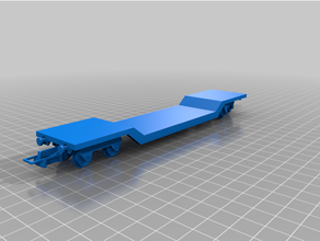 flatbed rail car h0 scale model railway 3d print model - Mito3D