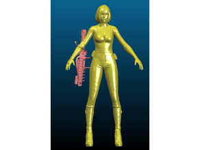 girl sexy tactical outfit sci-fi gun - remixed boots gloves guns hot magazine pouch sexy-girl woman 3d print model - Mito3D