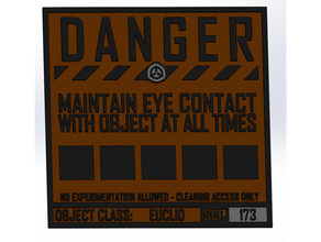 scp warning signs foundation 3d print model - Mito3D