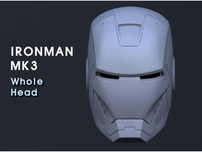 iron man mk head unwearable iron iron man man 3d print model - Mito3D