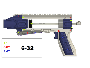 blaster ratt break action nerf nerfgun pistola mod 3d print model - Mito3D