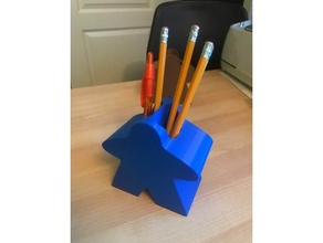 meeple crayon tasse Carcassonne meeples titulaire soutien 3d print model - Mito3D