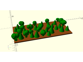 customizable forest landscape tree 3d print model - Mito3D
