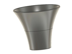 floot shape vase rounded flower 3d print model - Mito3D