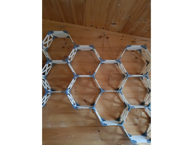 hexagon shelf regale esagono mensola 3D print model - Mito3D