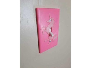 unicorn light switch cover plate unicorns 3d print model - Mito3D
