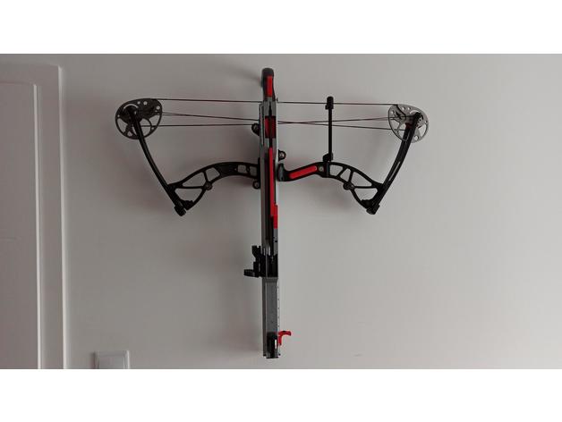 wall mount sil hybrid - pump-action repeating bow ammo clips clip archery crossbow speed loader 3D print model - Mito3D
