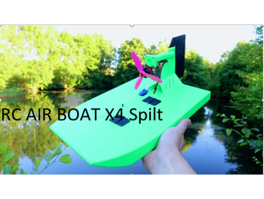 rc airboat x4 spilt 3d print model - Mito3D