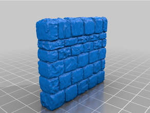 wall 2x2 dungeon stone openforge 3d print model - Mito3D
