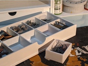 retirable bandejas hobbyzone om02a cajones módulo 3 bits ciudadela artesanía loco cajón pintar pintura abeto almacenamiento solución 3d print model - Mito3D