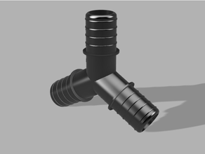 38mm 15 pollice tubo flessibile y splitter 3d print model - Mito3D