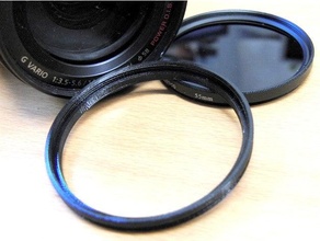 58 55 mm degrau filtro anel fotográfico filtros 3d print model - Mito3D