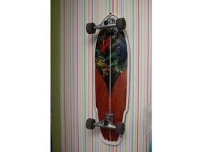 longboard wall mount oxelo decathlon 3d print model - Mito3D