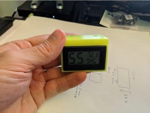 cheap amazon mini hygrometer thermometer holder enclosure 3d print model - Mito3D