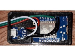 wemos d1 mini wled micro USB esp8266 conduziu ws2812b 3d print model - Mito3D