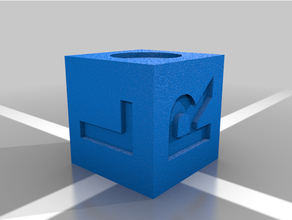 left center dice 3d print model - Mito3D