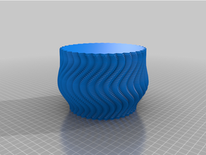 kubisch Sünde Welle Vase 2 Mathematik Pflanzer Topf Spiral saftig Modus 3d print model - Mito3D