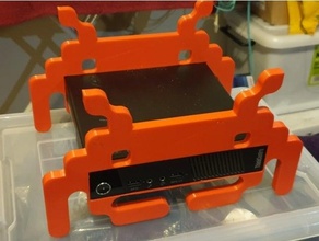 space invader stand lenovo tiny m93p 3d print model - Mito3D