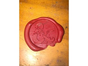 d&d ampersand wax seal dnd dragon dungeons dragons letters 3d print model - Mito3D