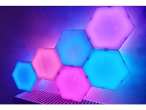 hexagon lights ambient lighting arduino bedroom light esp32 hexaleaf hexalights hexlights mood nanoleaf aurora room ws8212 3d print model - Mito3D