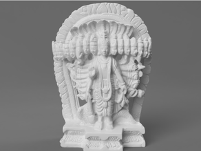 universel forme Vishnu laiton Dieu hindou Inde sculpture vishvarupa 3d print model - Mito3D