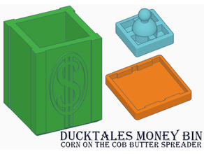 ducktales money bin corn butter spreader 3d print model - Mito3D