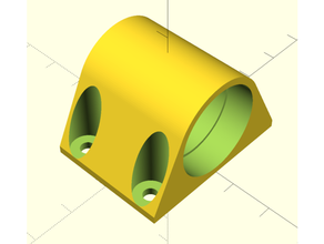bearing mounting block - makerbeam compatible boss mount openscad 3d print model - Mito3D