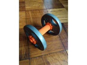 dumbbell handle exercise 3d print model - Mito3D