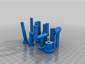 crazy screws 3d print model - Mito3D
