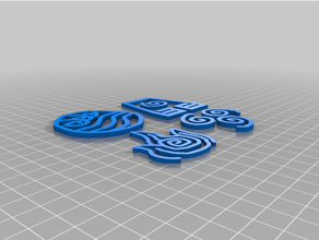 avatar airbender bending symbols 3d print model - Mito3D