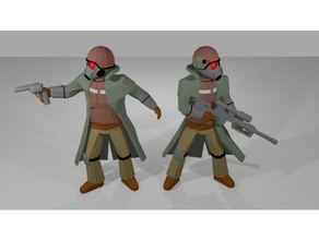 poly post apocalyptic desert ranger fallout vegas post-apocalyptic wasteland 3d print model - Mito3D