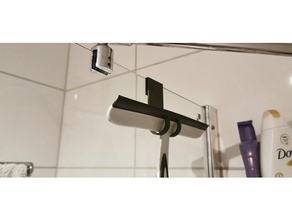chuveiro rodo gancho 6mm vidro banheiro acessórios trocador suporte 3d print model - Mito3D