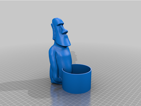 moai planter plant pot 3d print model - Mito3D
