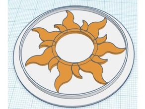 sun modular logo insert 3d print model - Mito3D