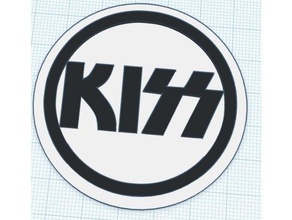 kiss modular logo insert 3d print model - Mito3D