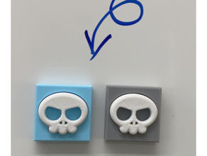 skull magnet 3d print model - Mito3D