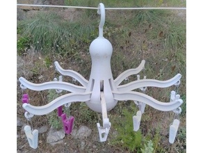 ahtapot mandal pince çamaşır kumaş sıkma 3d print model - Mito3D