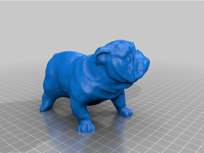 bulldog fixed 3d print model - Mito3D