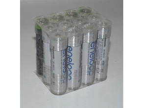 Batterie Halter Unterstützung 12 aaa Vase Modus drucken Container 3d print model - Mito3D